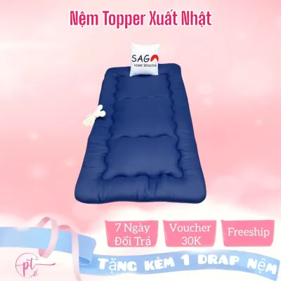Nệm Topper Đệm Ngủ Trải Sàn Gấp Gọn Xuất Nhật 1m1m21m41m61m8 Tặng Kèm Drap Nệm - Giao Hỏa Tốc 2H HCM