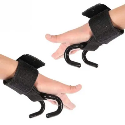 ĐAI MÓC THÉP TẬP GYM 1 CẶP | WRIST STRAP LIFTING STRAP DEADLIFT BARBELL CROSSFIT FITNESS