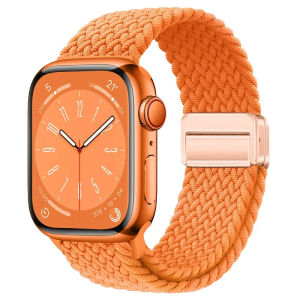 Magnetic buckle Nylon Braided Strap For Apple Watch 10 Band Ultra 2 49mm 46mm 42mm 44mm 40mm 45mm 41mm 38mm breathable Bracelet iWatch series Ultra 10 9 8 7 SE2 6 5 4