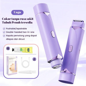 Alat cukur kumis dan jenggot  Wanita  bulu kemaluan Mini Shaver Hair Pencukur Bulu Ketiak Desain kepala ganda