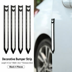 SCH 4Pcs PVC Strip Car Door Protector Bumper Strip Anti Collision Stickers
