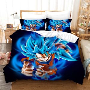 YT clu Dragon Ball 3in1 Bedsheet Set Queen Size Bedsheet Set Bedroom Washable Double Pillowcase Set ulc TY