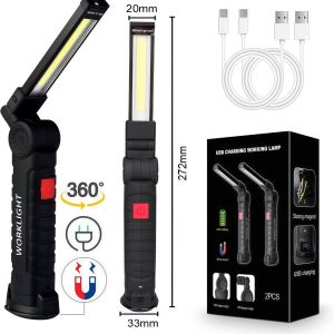 AE Multifunctional flashlight COB Foldable and portable work light led Inspection light magnetic strong light flashlight for cars