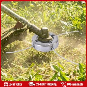 Universal Aluminum Alloy Lawn Mower Head and Replacement Nylon Steel Lawn Mowing Line Lawn Mower Parts Rope Weed Head Accessory