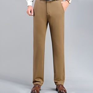 Korean fashion mens business trousers Ice silk anti-wrinkle mens trousers Breathable casual trousers 男士常务休闲裤 冰丝直筒裤