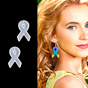 1 Pair Ribbon Resin Mold Small Silicone Earring Mold Earring Epoxy Resin Casting Making Resin Diy Craft