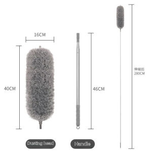 280cm Adjustable Telescopic Bending Duster Feather duster long pole microfiber Microfiber Duster PAZU