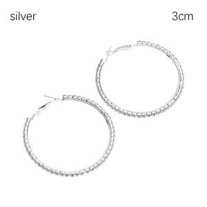 ห่วงคริสตัลรูปวงกลมขนาดใหญ่ประดับพลอยเทียมสำหรับต่างหูรูปหยดน้ำเครื่องประดับแฟชั่น ONTOSTORE90RE8ต่างหูแบบห้อย