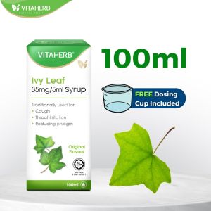 VITAHERB Ivy Leaf Syrup Original (100ml) - For Cough & Flu