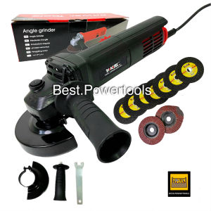 THAKITEC เครื่องเจียร์ไฟฟ้า 2000W แท้ ลูกหมู 4 นิ้ว วัสดุอย่างดี แข็งแรง แรงสุด แถมฟรี! ใบตัดรวม 9 แผ่น (สีดำแดง)