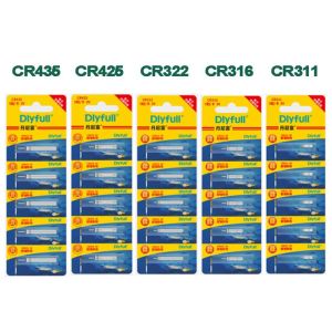 AUDIENC 5PCS CR425/CR311 /CR316/ CR322 ตกปลาลอยแบตเตอรี่ลิเธียมขา ไฟฟ้าความอดทน อายุการใช้งานยาวนาน อุปกรณ์เสริมสำหรับตกปลา เหล็กไร้สนิม ตกปลากลางคืนตกปลา