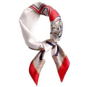 Printed Silk Scarf for Ladies with Unique Pattern Complements Various Outfits Soft and Lightweight Neckerchief Wrap