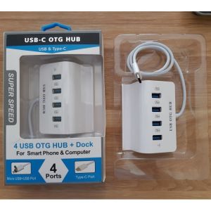 Hub OTG Chia 4 Cổng USB Đầu Type C Có Giá Đỡ Điện Thoại chất lượng cao