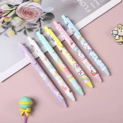 ปากกาลูกลื่น แบบกด ลายการ์ตูนญี่ปุ่น 0.5มม (🎲สุ่มลายสุ่มสี) ราคาส่ง ปากกาลูกลื่น ปากกาแบบกด