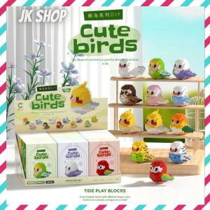 ️现货️ReadyStocks 12 in 1 Bird blocks toys 积木 小鸟 微钻 小颗粒 鹦鹉 拼装 玩具 公仔 卡通 摆件