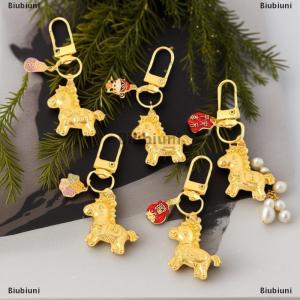[COD] Biubiuni 1Pcs Mobile Phone Pendant Golden Horse Keychain 2026 New Years Zodiac Horse Bag Decoration Gift For Girlfriend