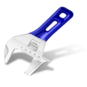 FAIRY Ergonomic Design Adjustable Wrench Large Opening Multi-Function Bathroom Wrench Short Handle Extra Wide Jaw Universal Spanner Tubing Hand Tool