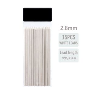 HEALMEYOU 15pcs/Box Có thể thay thế Ngòi bút chì thợ mộc Nhiều màu sắc 2.8mm Ruột chì đánh dấu lỗ sâu Bền bỉ Ngòi bút chì cơ khí Chế tác gỗ