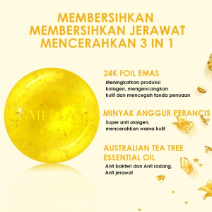 GMEELAN 3PCS Exfoliating Gel 50g + Krim pemutih Lazy Cream 30g +Sabun Pemutih Badan Emas 24k 100g
