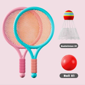 Baby Pro Badminton/Tennis Rackets and Ball Toy Set Indoor and Outdoor Sports Play Catch and Fun