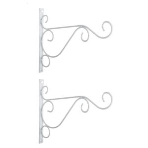 2pcs Wall Mounted Hanging Bracket for Plant and Bird Feeder Metal Iron Plant Holder with Stylish Designs for Home