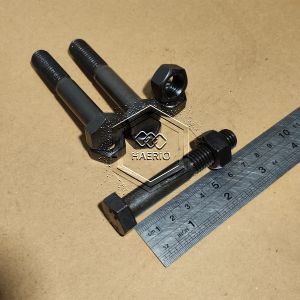 BAUT MUR BAJA HTB GRADE 8.8 M12X70 HALF DRAT PANJANG 7CM 7 CM BAUD KUNCI 19 HITAM M12 X 70 12X70 12 X 70 DIAMETER DRAT 12MM PITCH DRAT 1.75 SKRUP SEKRUP