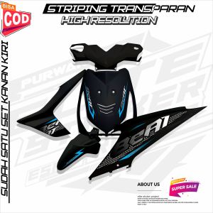 STRIPING VARIASI TRANSPARAN BEAT KARBU 2008 STICKER CUSTOM