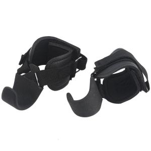 2pcs Heavy Type Weightlifting Hook with Padded Handle Weight Lifting Strap for Powerlifting and Pull Up Exercises