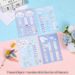 🔥chageey👍 6Pcs Sanrio Creative Magnetic Bookmarks Student Cartoon Reading Bookmarks Stationery Magnet Book Clip