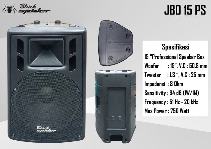 Speaker Box Black Spider BS 15 JBO PS 15\