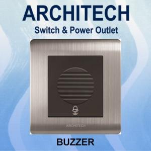 ARCHITECH Platinum B9-K37 Doorbell 1W Buzzer Bel Pintu Silver