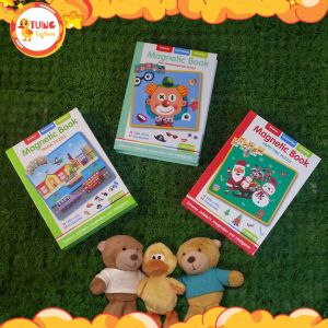 Magnetic Book | Montessori Children Intelligent Magnetic Book 3D | Merry Christmas Puzzle Magnets for Toddlers
