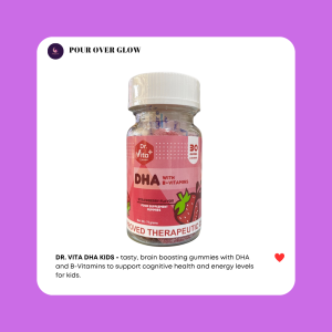 Dr. Vita DHA for Kids with B-Vitamins (Strawberry flavor) 2.5g x 30 yummy gummies