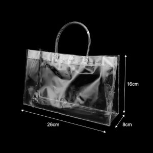 PVC Transparent Handbag - Gift Plastic Bag - Shopping Bag Shoulder Handbag - Plastic Bags Gift Packaging Bag - Travel Storage Bags
