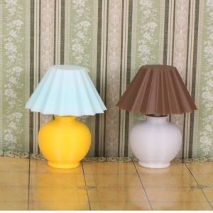 DOWNA Mô hình mô phỏng Đèn bàn thu nhỏ cho nhà búp bê Đa phong cách 1:12 Đèn ngủ Chất lượng cao Mô hình đèn bàn học tập Trang trí nội thất nhà búp bê