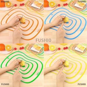 [COD] FUSHI0 Three Sizes Colored Line Kitchen Non-slip Chopping Blocks Tool Flexible Transparent Cutting Board Kitchen PP Cutting Boards