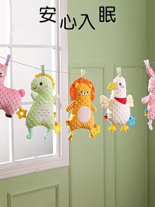 Baby Plush Stuffed Animal Soft Comforter Towel Toy Lovely Texture Teether Toy for Newborns and Infant Teething Relief