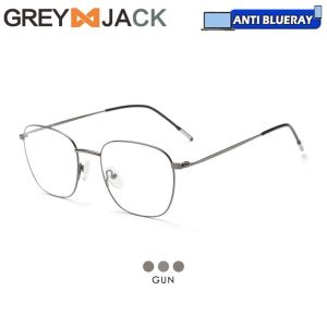 Grey Jack Kacamata Antiradiasi Blueray Gadget Bahan Metal Ringan Simple Pria Wanita Bisa Minus Anti Radiasi Photocromic Bluecromic 90061
