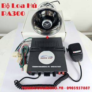 Bộ Loa Còi Hú 300w- Maxxcar PA300 12V (9 Chế Độ Âm Thanh) - Kèm Micro Cầm Tay. Dùng cho xe ưu tiên