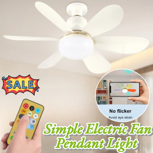 [HOT SALE ]Ceiling Fan Light Bedroom Silent Fan LED Lights Rotating Fan Light Energy Saving Lamp