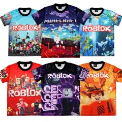 Roblox T-shirt for Kids Boys Game Cartoon Character Shirts Clothes Full  Printed [5-12 Years Old]