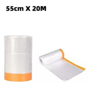 Multi-purpose Masking Film with Tape House Painting Protection Film Cover Furniture Dust Cover