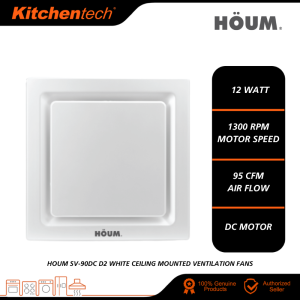 Houm Ceiling Mounted Ventilation Fan SV90 D1 / SV90DC D2 / SV90DC D2 1080RPM 90CFM SV90D1 / SV90DCD2 / SV120DCD2 Kipas Pengudaraan