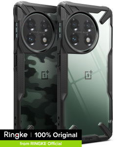 Ringke Fusion-X Compatible with OnePlus 11 5G Case Transparent Hard Back Heavy Duty Rugged Shockproof TPU Bumper Cover with Wrist Strap