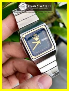 ĐỒNG HỒ PIN KIM TRÔI - [ ĐỒNG HỒ HÀNG HIỆU ] Đồng Hồ Nam Seiko 5 Vát Cạnh 38mm Mặt Vuông Dây Thép Không Gỉ Lịch Ngày Thứ Cổ Điển Lịch Lãm
