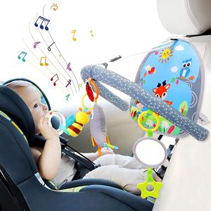 ZEEMIN Black White View Back Seat Mirror Baby Car Mirror Safety Seat Headrest Rearview Mirror Baby Facing Rear Ward Car Kids Monitor