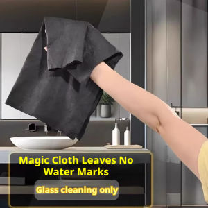 Magic Cloth - Special Rag for Cleaning Glass No water stains and no hair loss Housework cleaning rag black Thickened glass cleaning cloth