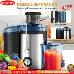 [HOSPORT Official Mall]Household Juicer Residue Juice Separation Electric Juicer Stainless Steel Juicer Machine for Fruit and Vegetables