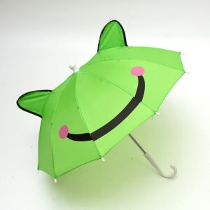 KEYOOL Phim hoạt hình Ô dù trẻ em Có tay cầm dài Mô hình tai 3D Ô mini Mẫu sáng tạo Áo mưa cho búp bê Trẻ sơ sinh từ 1-3 tuổi