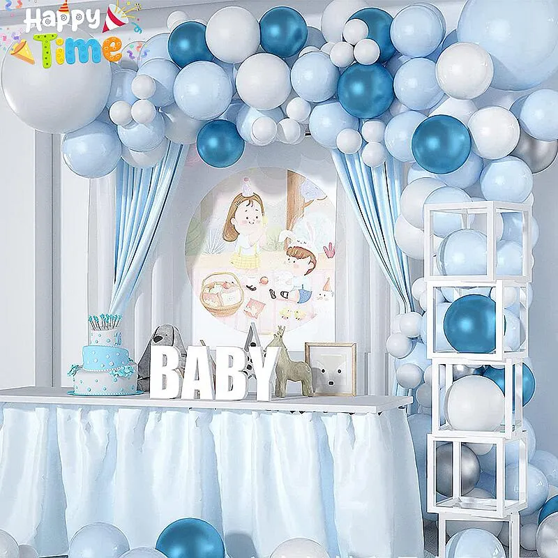 Baby Shower Blue Backdrop Party Decorations for sale